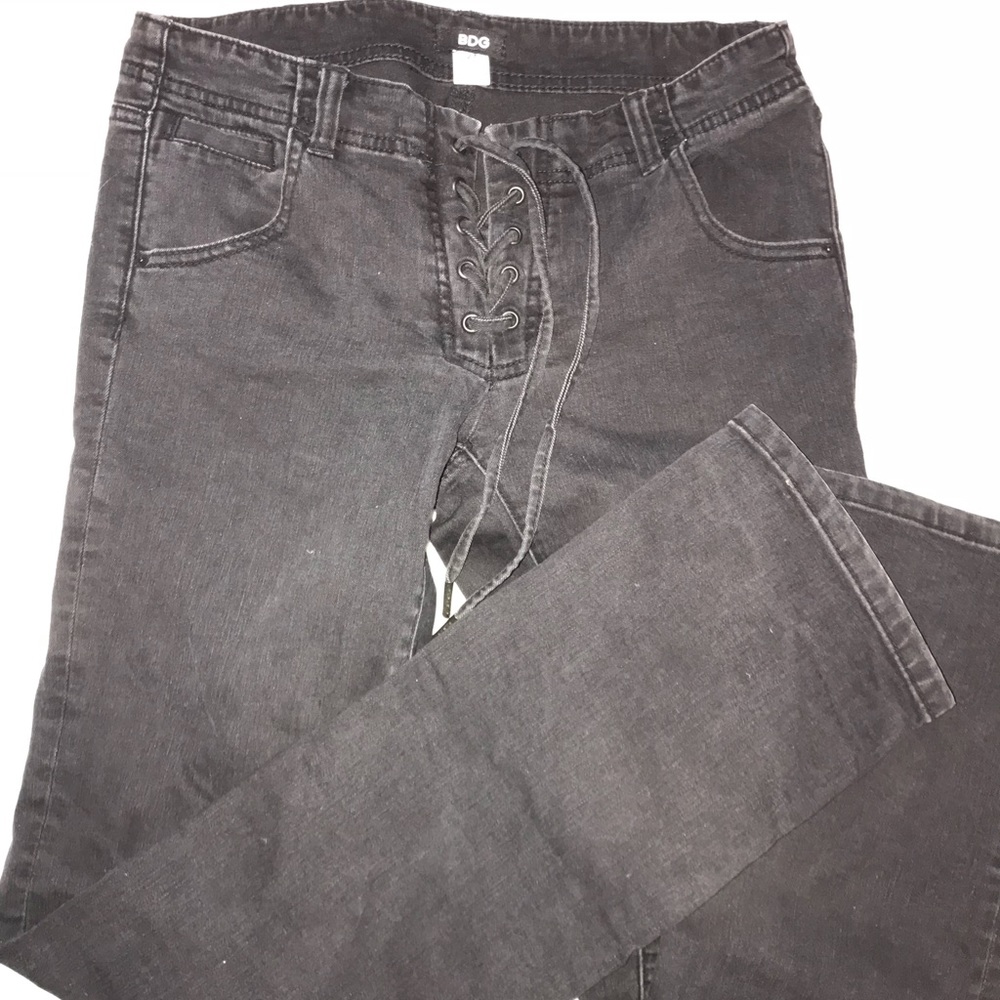 tie up black jeans
